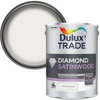 Dulux Trade Diamond Pure brilliant white Satinwood Metal & wood paint 5L
