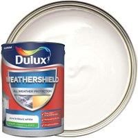 DULUX WEATHERSHIELD Pure Brilliant White Smooth MATT Masonry Paint, 5L