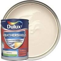 Dulux Weathershield All weather protection Gardenia Smooth Matt Masonry paint 5L