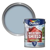 Dulux Weathershield Frosted lake Smooth Matt Masonry paint, 5L