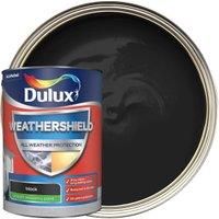 Dulux Weathershield Smooth Masonry Paint - Black - 5L