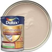 Dulux Weathershield Ultimate protection Sandstone Smooth Matt Masonry paint 5L