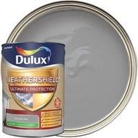 Dulux Weathershield Ultimate protection Concrete grey Smooth Matt Masonry paint 5L