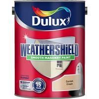 Dulux Weathershield Smooth Masonry Paint - Cornish Cream - 5L