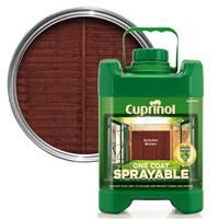 Cuprinol One Coat Sprayable Fence Treatment Autumn Brown 5 Litre