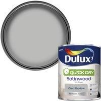 Dulux Quick Dry Satinwood Paint - Chic Shadow - 750ML