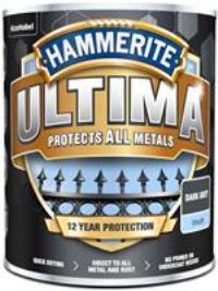 Hammerite Ultima Smooth Metal Paint - 750ml - Dark Grey