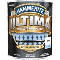 Hammerite Ultima Smooth Metal Paint - 750ml - White