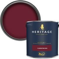 Dulux Heritage Matt Emulsion Paint - Florentine Red - 2.5L