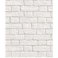 Coloroll Glitter Brick White Wallpaper M1038 - Faux Wall Glitter Morta