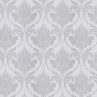 Damask Wallpaper Modern Metallic Linen Sheen Effect 2 Colours Zahra Cr