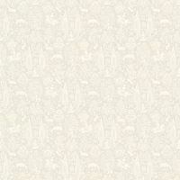 Woodland Animal Print Wallpaper Natural Cream Rabbits Dears Flowers Floral Birds