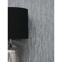 Crown Bergamo Leather Texture Dark Grey Silver Wallpaper M1402 - Heavy Vinyl