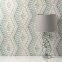 Crown M1583 Aura Geo Emerald Wallpaper