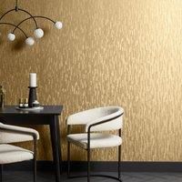 Bergamo Leather Gold Wallpaper Gold
