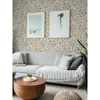 Crown Rowan Autumn Trees Natural Wallpaper M1760 - Textured Fabric Effect Leaves