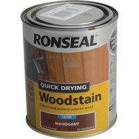 Ronseal Quick Drying Woodstain Satin Mahogany 750ml