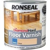 Ronseal Diamond Hard Floor Varnish Clear Satin 2.5L