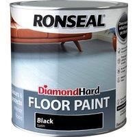 Ronseal 36628 Diamond Hard Flooring Paint, Black