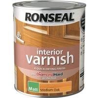Ronseal 750ml Quick Dry Diamond Hard Interior Wood Varnish Matt - Satin - Gloss