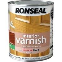 Ronseal 750ml Quick Dry Diamond Hard Interior Wood Varnish Matt - Satin - Gloss