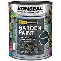 RONSEAL RSLGPBLKB750 GPBLKB750 Garden Paint Black Bird 750ml, 750 ml