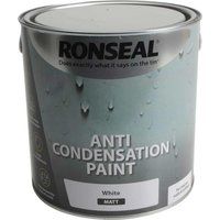 Ronseal ACPWM25L Anti Condensation Paint White Matt 2.5 Litre, 2.5L