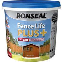 Ronseal RSLFLPPMO5L 5 Litre Fence Life Plus Paint - Medium Oak