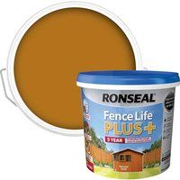 Ronseal Fence life plus Harvest gold Matt Fence & shed Wood treatment 5L