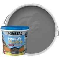 Ronseal Fence life plus Charcoal grey Matt Fence & shed Wood treatment 5L