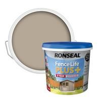 Ronseal Fence life plus Warm stone Matt Fence & shed Wood treatment 5L