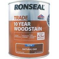 Ronseal 10 Year Exterior Satin Woodstain 750ml Natural Oak