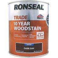 Ronseal 10 Year Exterior Satin Woodstain 750ml Dark Oak