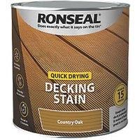 RONSEAL Q/D DECKING STAIN COUNTRY OAK 2.5L country oak 2.5 liters PAINT