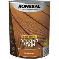 RONSEAL Q/D DECKING STAIN RICH MAHOGANY 5L,PAINT