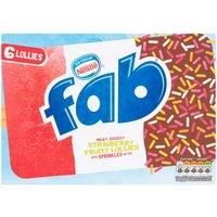 Fab Strawberry Ice Lollies 6x58ml