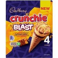 Cadbury Crunchie Blast Ice Cream Cone 4x100ml