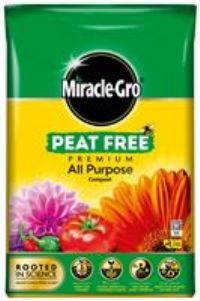 Miracle-Gro Premium All Purpose Compost, PEAT FREE - 40 Litre BAG, (New 2021 Range)
