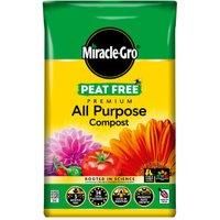 Miracle-Gro PEAT FREE Premium All Purpose Compost, 50 Litres,Brown