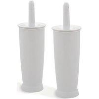 Addis Closed Toilet Brush Set, Plastic, White