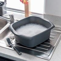 Addis Rectangular Washing up Bowl, Metallic, Large, 9.5 Litre
