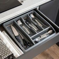Addis Drawer Organiser Large Rack Cutlery Storage Tray 40x 39cm Utensil Kitchen