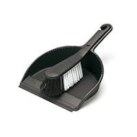 Addis Dustpan and Stiff Brush Set, Black, 22.5 x 31.5 x 11 cm