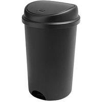 Addis 50L Press Top Plastic Bin  Black