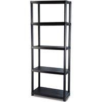Addis 5 Tier Plastic Shelving Shed Storage Heavy Duty Unit Black 517216ebay