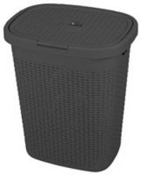 Addis Rattan 50 L Family Laundry Clothes Hamper Bin Charcoal Grey 517485ebay