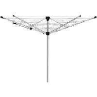 Addis Easi 4 Arm Outdoor Rotary Clothes Airer with Lift Locking Handle & Ground Spike, Aluminium, Metallic Silver, 46m