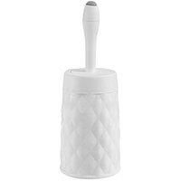 Addis Diamond Style Round Toilet Brush Set with Internal Detergent Injection Handle System, White