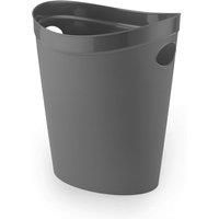 Addis 518039 Waste Paper Bathroom/Bedroom/Office Bin, Charcoal, 26 x 27 x 33 cm