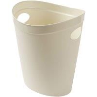 Addis 518078 Plastic Waste Paper Bathroom Bedroom Office Trash Bin, Linen Cream, 12 ltr